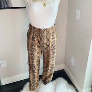 Snake print pants